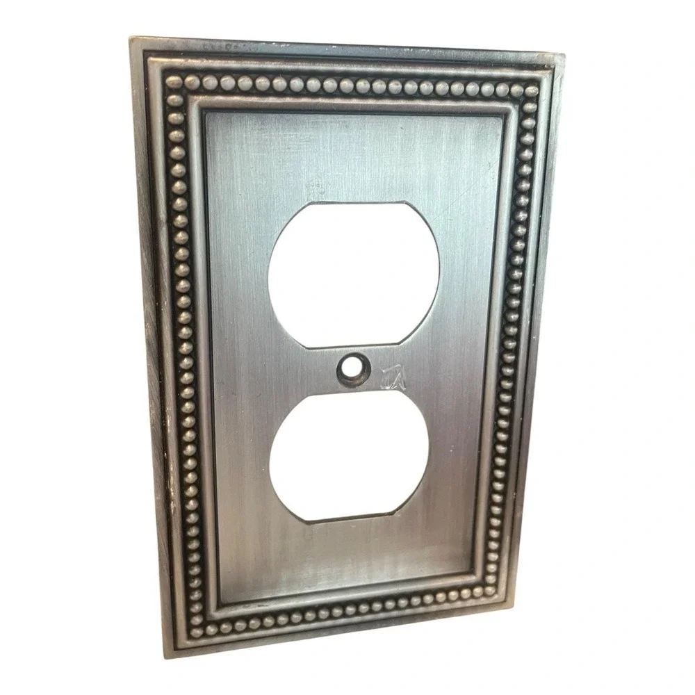 Lot of 5 2005 LHMC Liberty Hardware Metal Electrical Outlet Plate Cover